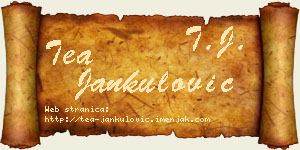 Tea Jankulović vizit kartica